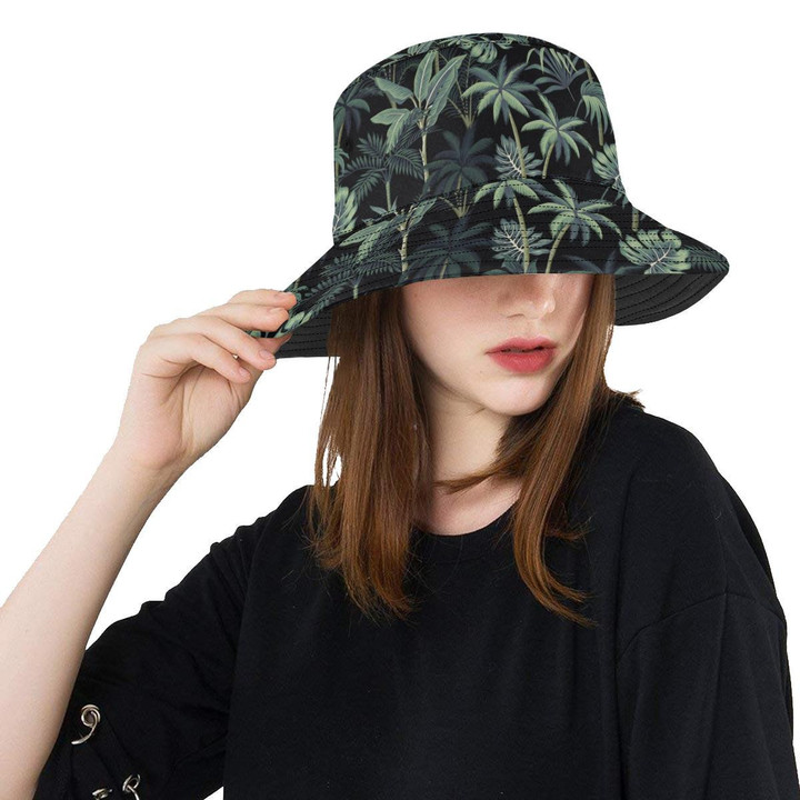 Faint Rainforest Pattern Print Design Unisex Bucket Hat