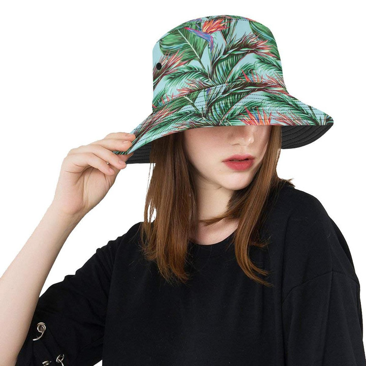 Luxuriant Leaf Pattern Cute Unisex Bucket Hat