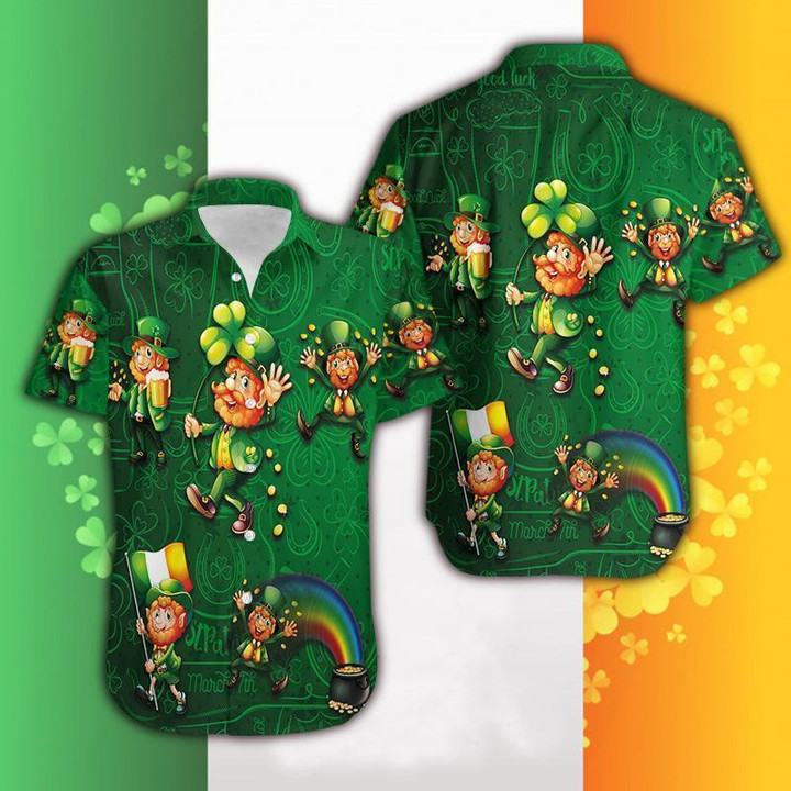 Irish Saint Patrick Day Beach Summer 3D Hawaiian Shirt