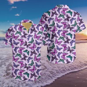 Butterfly Beach Summer 3D Hawaiian Shirt