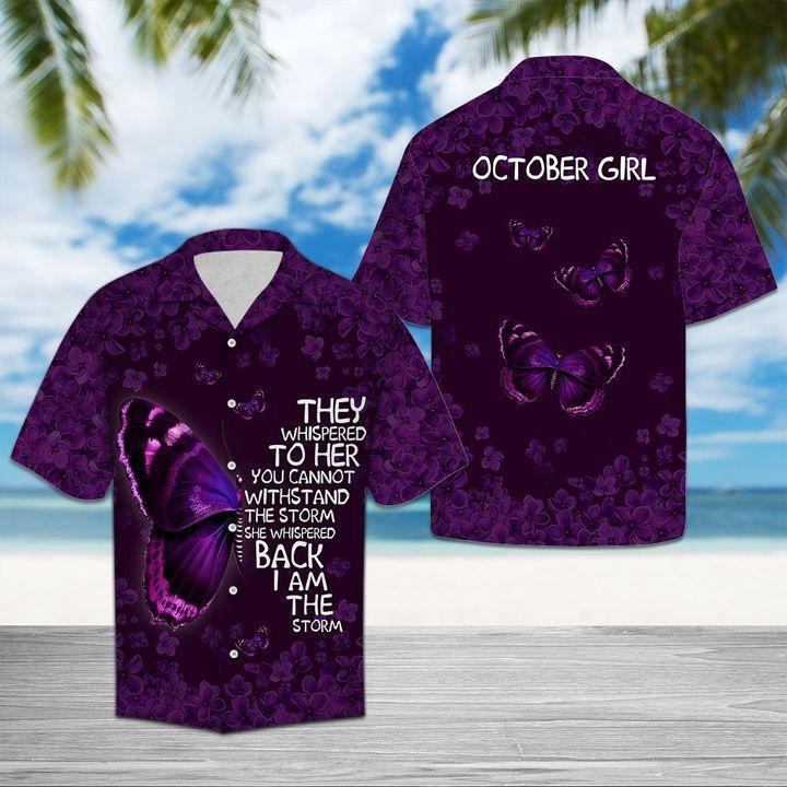 Butterfly And October Girl Beach Summer 3D Hawaiian Shirt