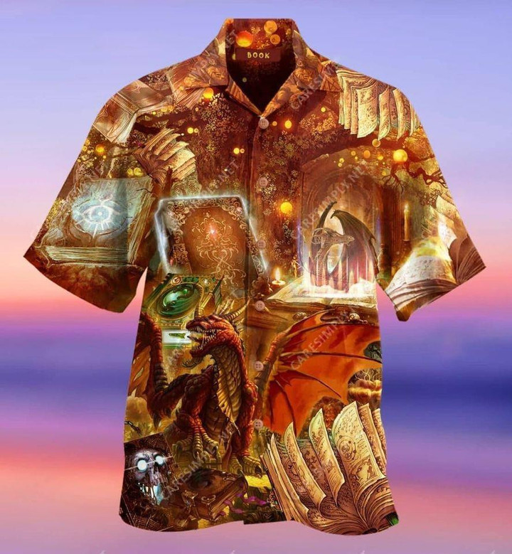 The Magical Dragon Books Beach Summer 3D Hawaiian Shirt