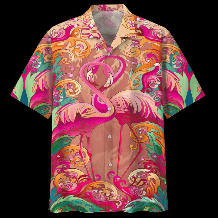 Flamingo Pink Pink Unisex Beach Summer 3D Hawaiian Shirt