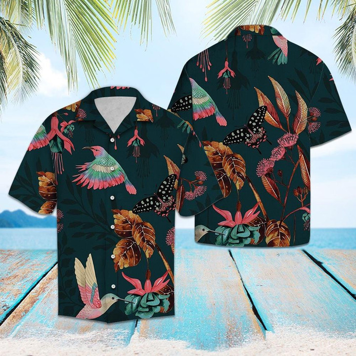 Floral Tropical Hummingbird G5710 3D Hawaiian Shirt