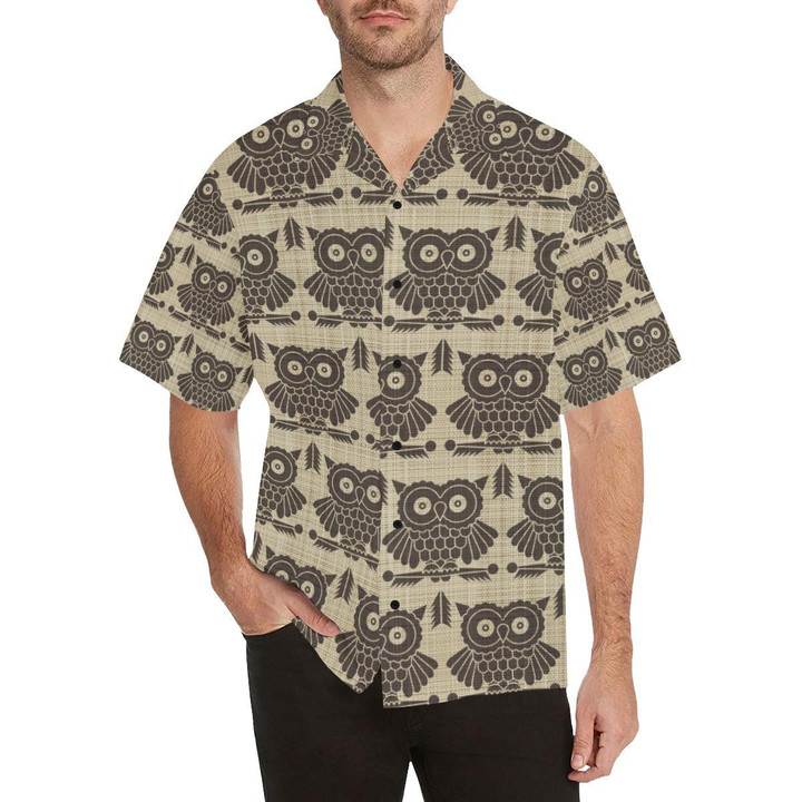 Owl Pattern Print Design A01 Beach Summer 3D Hawaiian Shirt