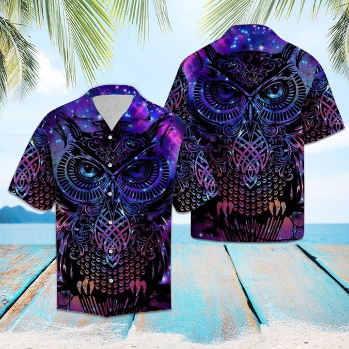 Starry Owl G5703 3D Hawaiian Shirt