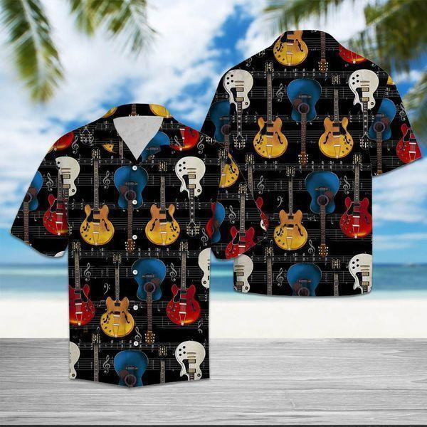 Guitar Beach Summer 3D Hawaiian Shirt