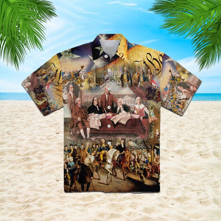 My Patriotic Heart Beats Independence Day Beach Summer 3D Hawaiian Shirt
