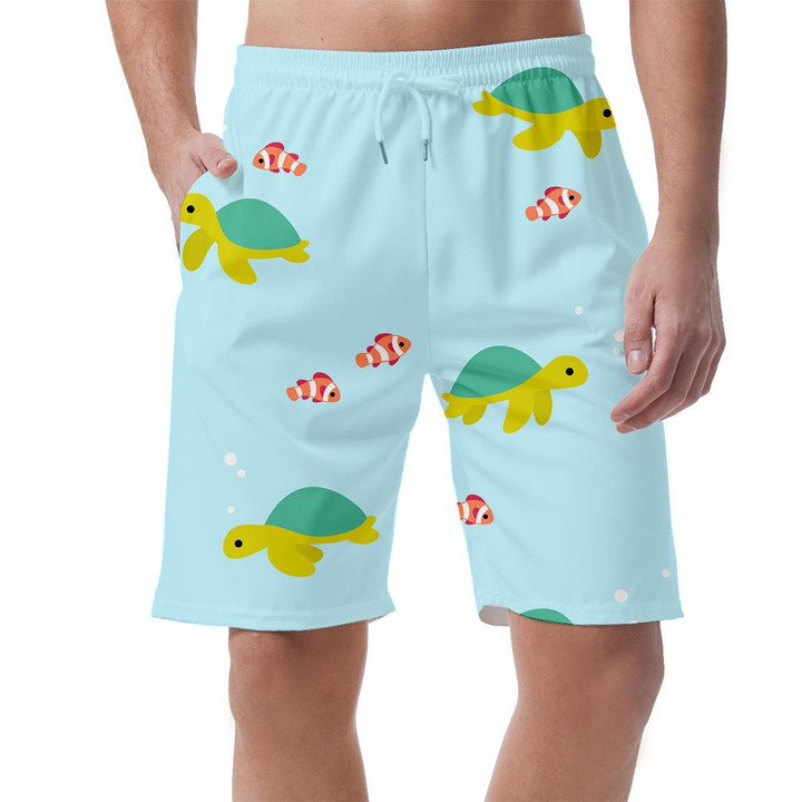 Simple With Funny Turtles Dogs And Birds Can Be Custom Photo 3D Men's Shorts