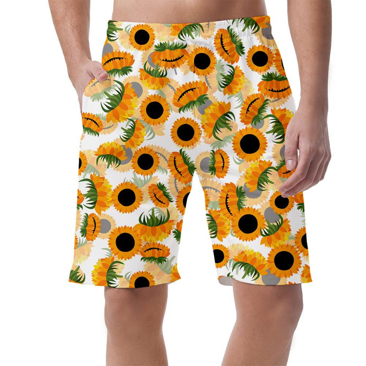 Summer Is Calling Illustraion Pattern Of Sunflowers And Its Shadow Can Be Custom Photo 3D Men's Shorts