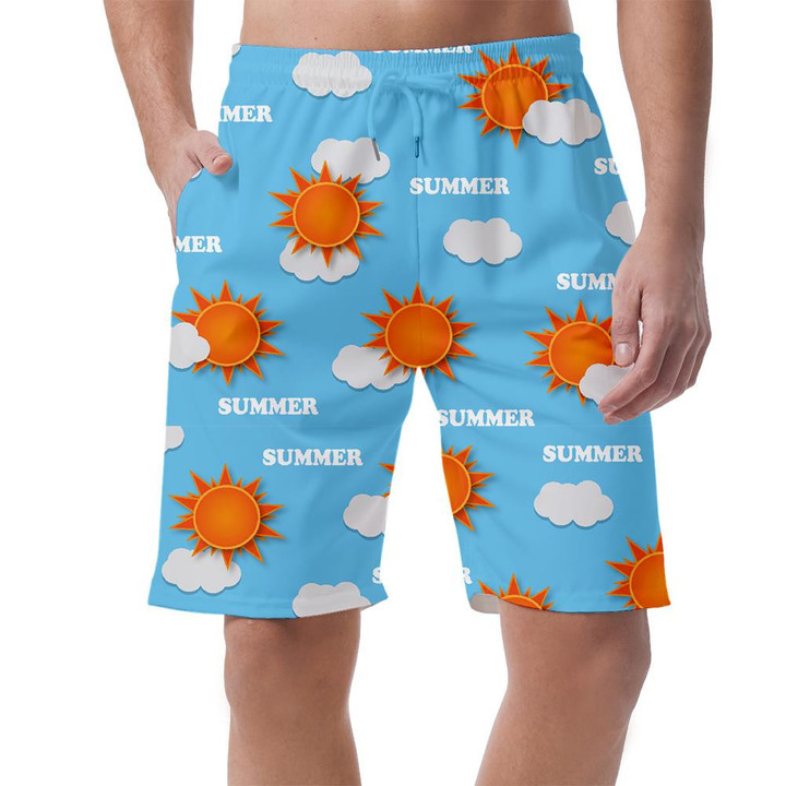 Summer Day With Hot Sun And Cloud Can Be Custom Photo 3D Men's Shorts