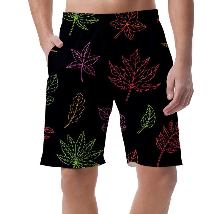So Many Colors Autumn Leaves Drawn By Hand Can Be Custom Photo 3D Men's Shorts