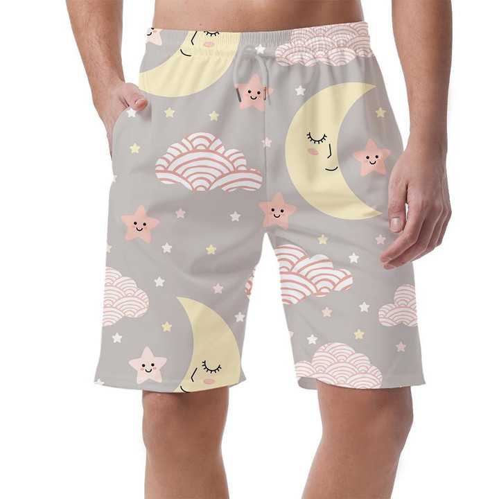 Sleeping Star With Cute Star And Cloud Can Be Custom Photo 3D Men's Shorts