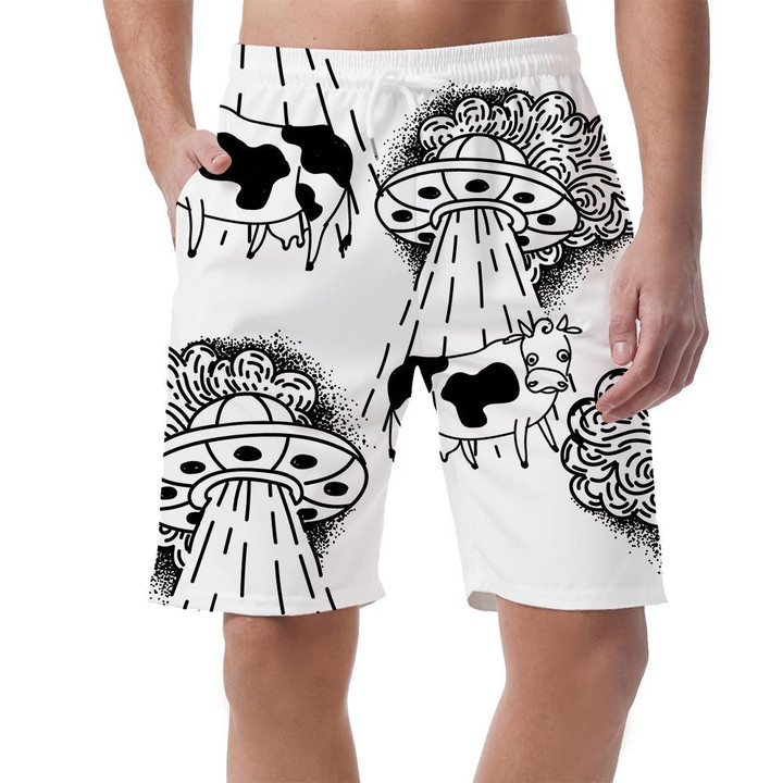 The Decor Of Colored Cows Bulls And Calves Can Be Custom Photo 3D Men's Shorts