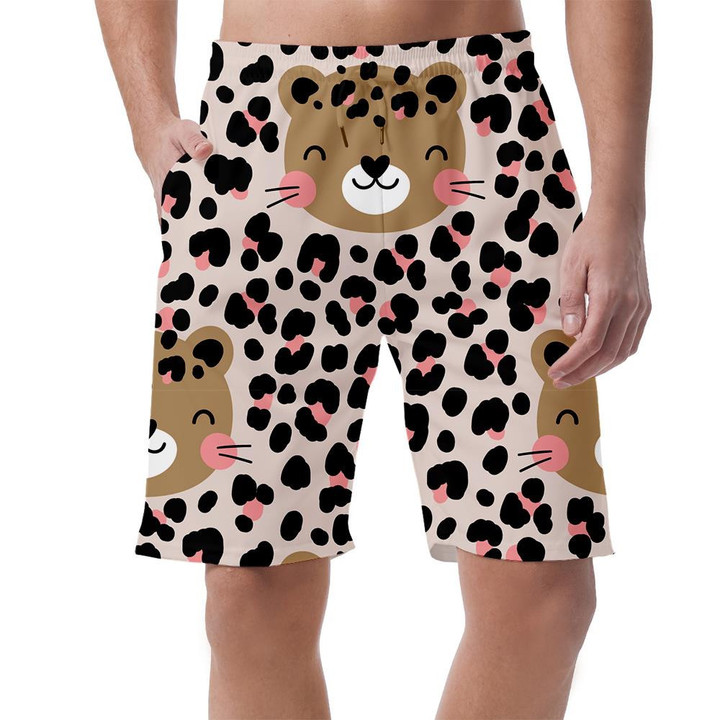 Wild African Leopard Hand Drawn Style Can Be Custom Photo 3D Men's Shorts
