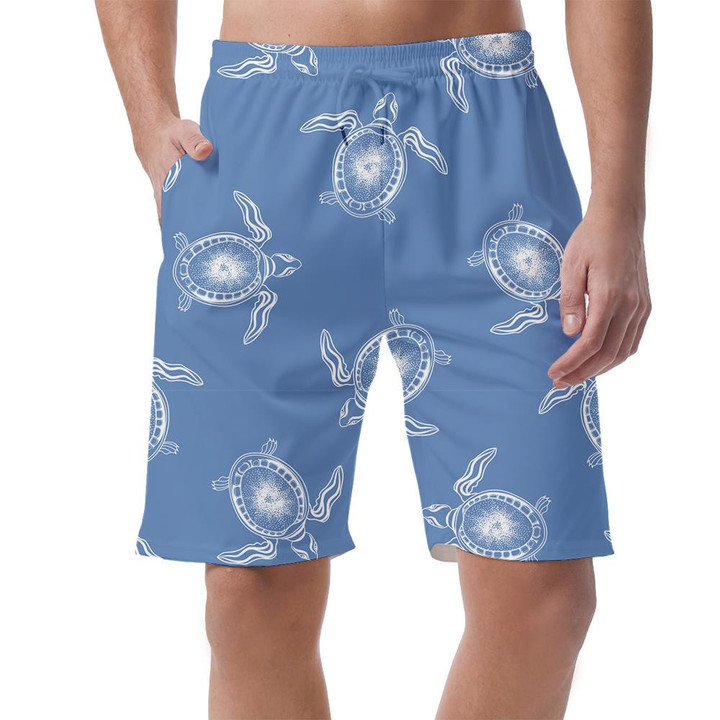 Underwater Sealife With Seaweed Plants Fishes And Turtles Can Be Custom Photo 3D Men's Shorts