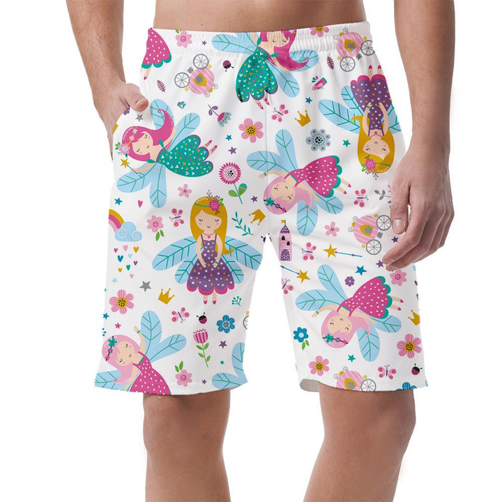 Theme Mystical Fairy Butterfly With Flowers Can Be Custom Photo 3D Men's Shorts