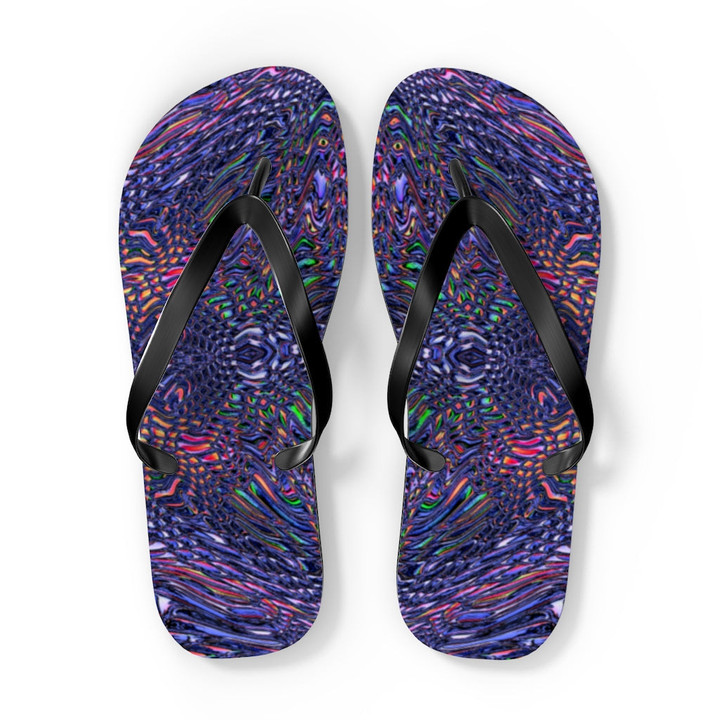 Special Purple Pattern Print Design Flip Flops For Men And Women