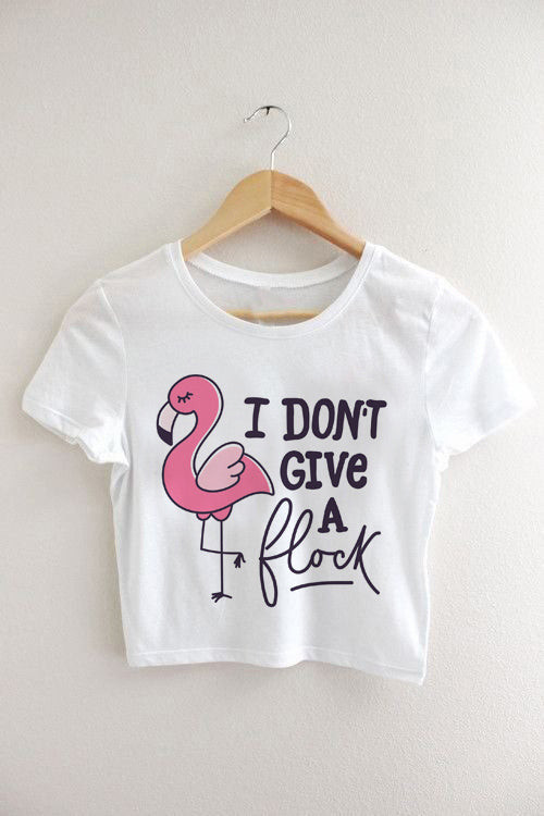 I Don't Give A Flock 3D Women's Crop Top