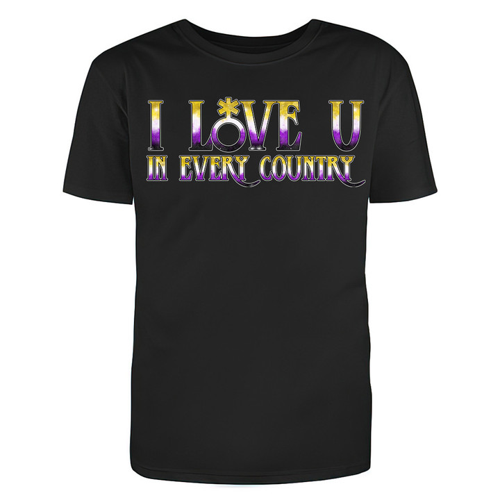 I Love You In Every Country Non-binary Symbol Trending Guys Tee Unisex T-shirt