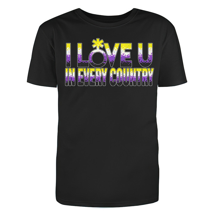 I Love You In Every Country Non-binary Symbol Style Guys Tee Unisex T-shirt