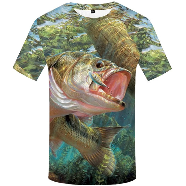 Fish Swimming Dry Tree Camouflage Guys Tee Unisex T-shirt
