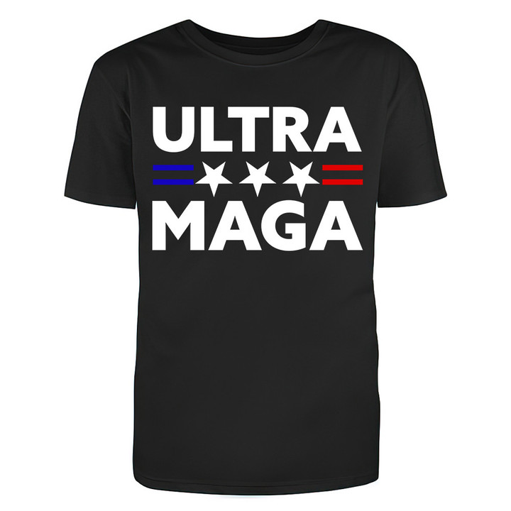 Ultra MAGA American Flag Pattern Guys Tee Unisex T-shirt