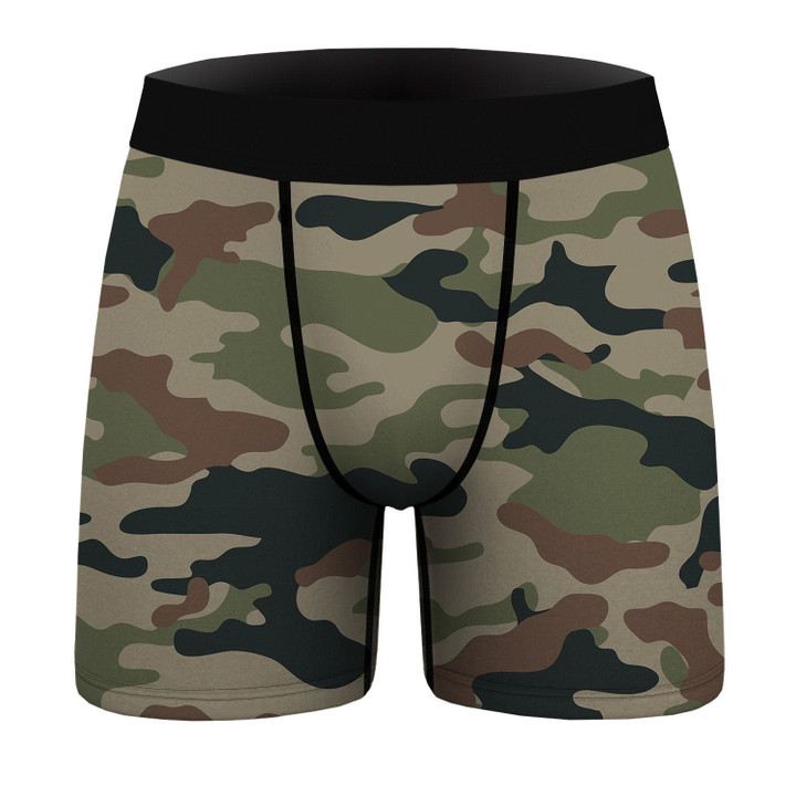 Camouflage Pattern Background Seamless Men's Boxer Brief