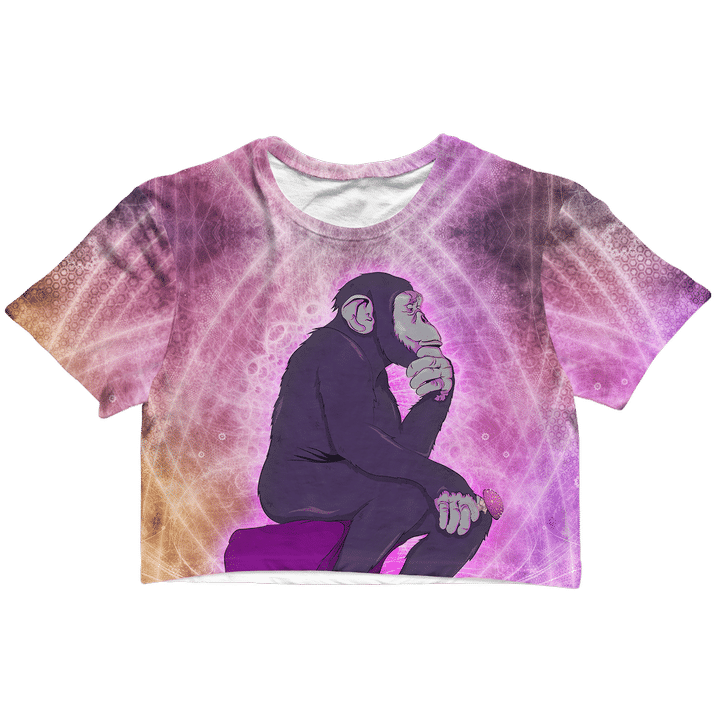 Thinking Ape Colorful All Over Print 3D Women's Crop Top