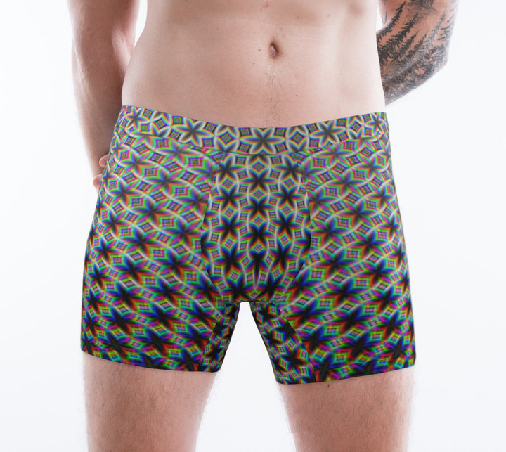Falling Stars Psychedelic Light Style Men's Boxer Brief