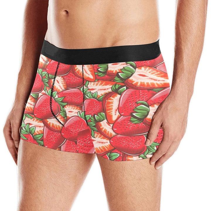 Strawberry Surprise Pattern Men's Boxer Brief