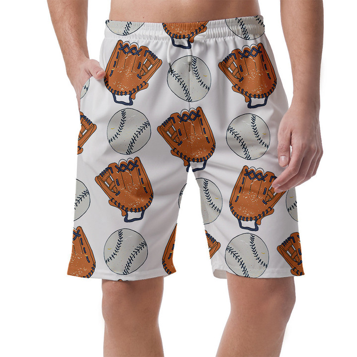 Baseball Glove Cartoon Pattern 3D Men's Shorts
