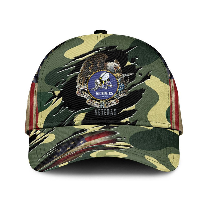 These Colors Don't Run And Hunting Camo Pattern Printed Baseball Cap Hat