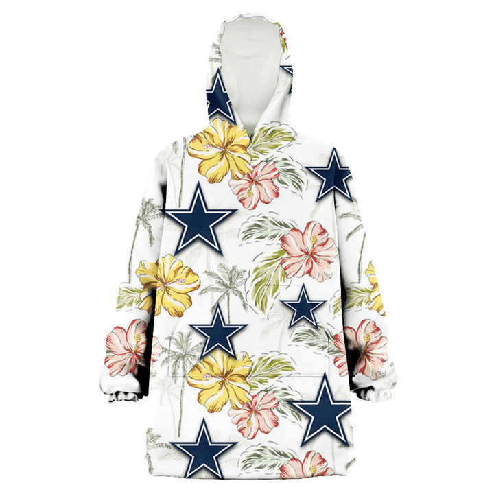 Dallas Cowboys Sketch Red Yellow Coconut Tree White Background 3D Printed Snug Hoodie