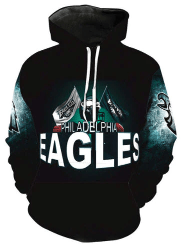 Philadelphia Eagles Flag Logo Allover 3D Print Hoodie