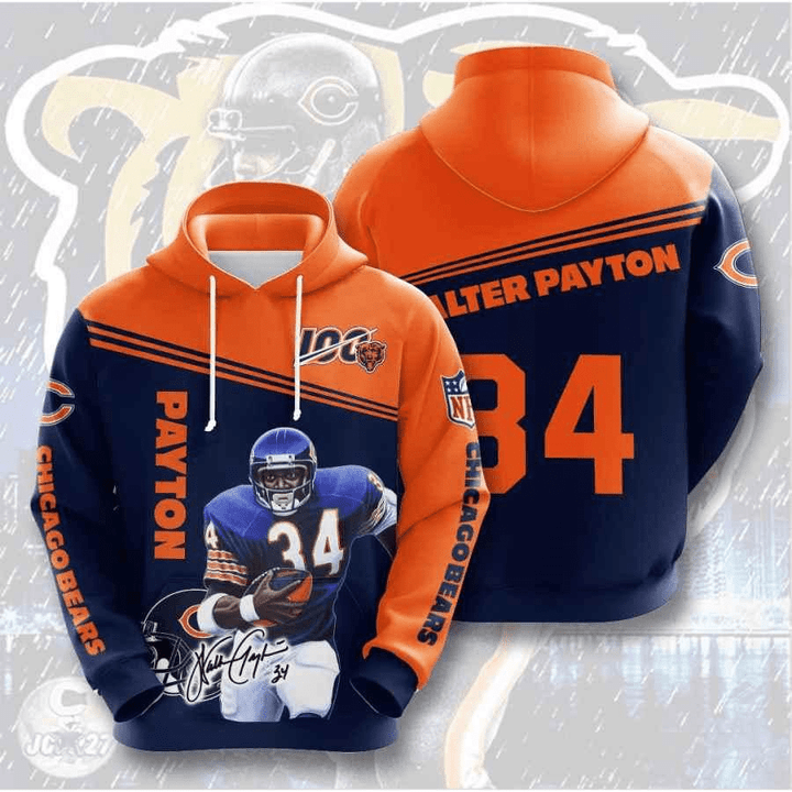 Chicago Bears Walter Payton Usa 457 Hoodie Custom For Fans - NFL