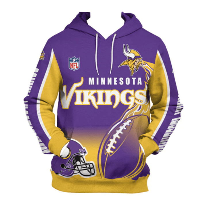 Minnesota Vikings Hoodies Custom Flame Balls Graphic Gift For Men - NFL
