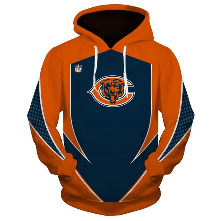 New Design NFL Football Chicago Bears 3D Hoodie Sweatshirt Custom Jacket Pullover