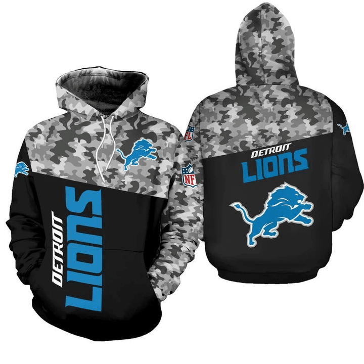 NFL Detroit Lions Pullover And Zippered Hoodies Custom 3D Graphic All Over Printed For Men For Women TNT-00269-AUH