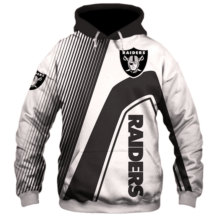 Oakland Raiders Zip Hoodie Sweatshirt Pullover - NFL