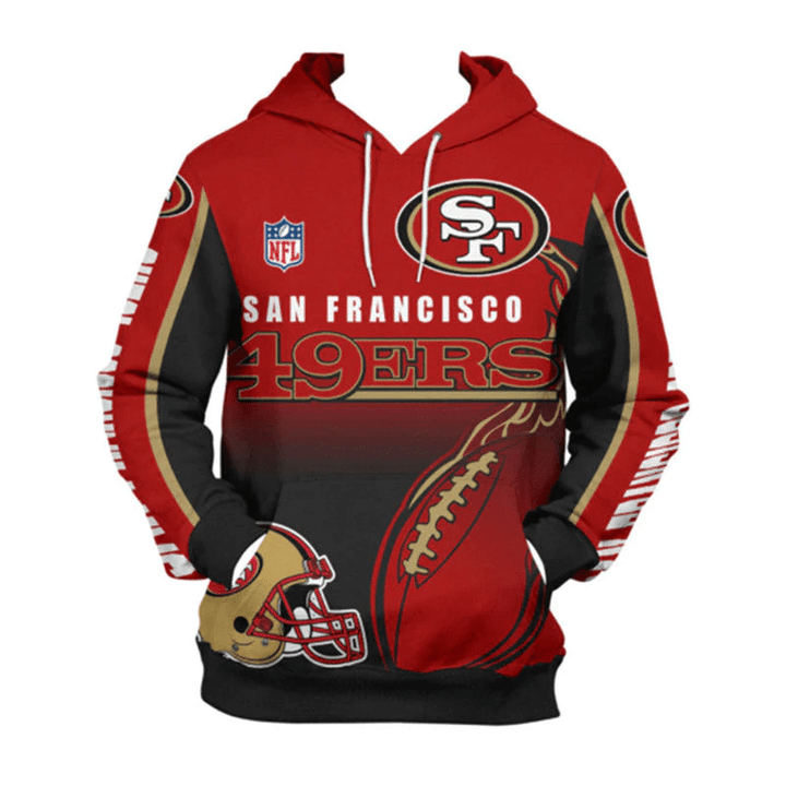 San Francisco 49Ers Hoodies Custom Flame Balls Graphic Gift For Men - NFL
