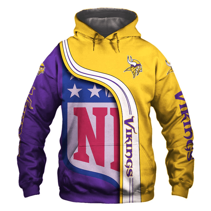 Minnesota Vikings Hoodie Pullover Sweatshirt For Fans - NFL
