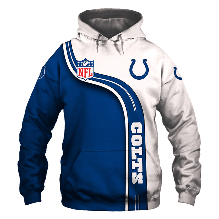Indianapolis Colts Pullover Hoodies 3D Highway Letter