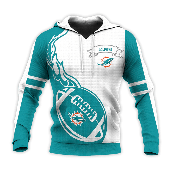 Miami Dolphins Hoodie Flame Ball - NFL