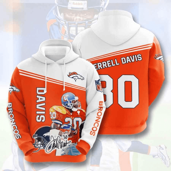 Denver Broncos Terrell Davis Usa 738 Hoodie Custom For Fans - NFL