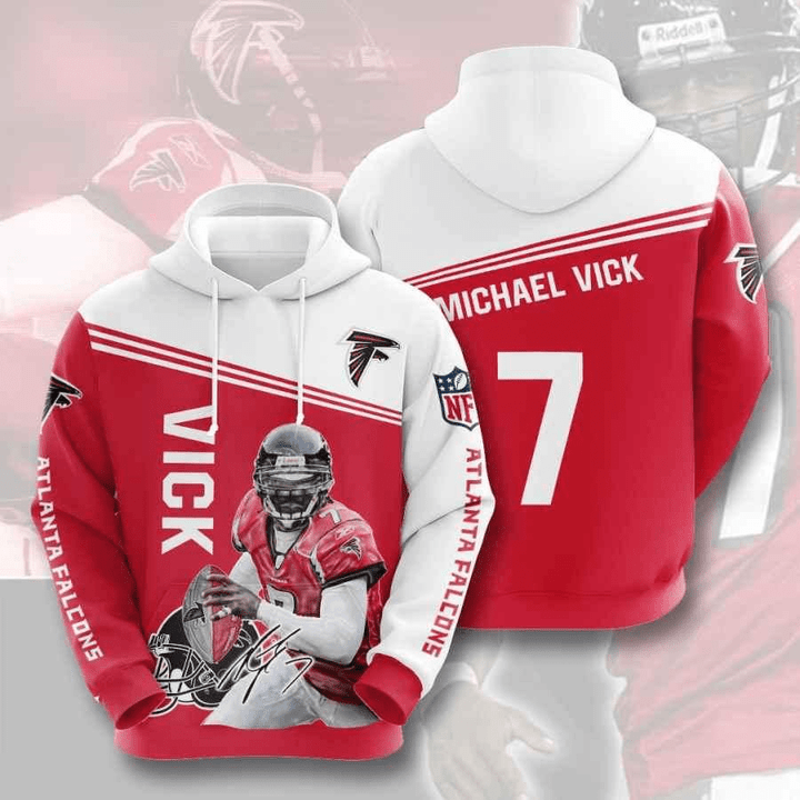 Atlanta Falcons Michael Vick Usa 387 Hoodie Custom For Fans - NFL