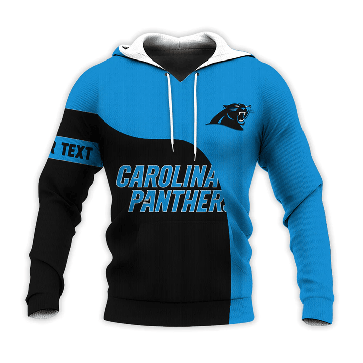 Carolina Panthers Hoodie Curve Style Custom- NFL