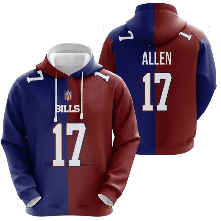 Buffalo Bills Josh Allen #17 Great Player NFL Vapor Limited Royal Red Two Tone Jersey Style Gift For Bills Fans Hoodie