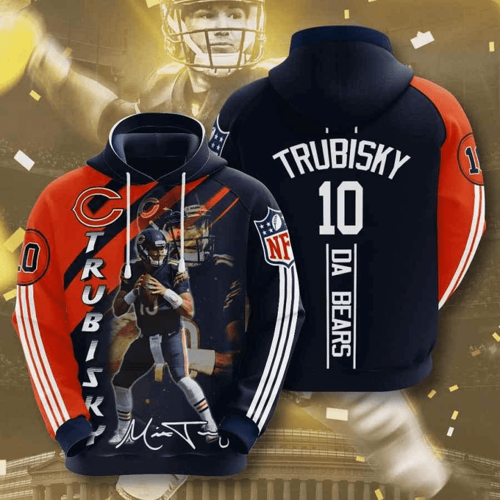 Chicago Bears Mitchell Trubisky Usa 987 Hoodie Custom For Fans - NFL
