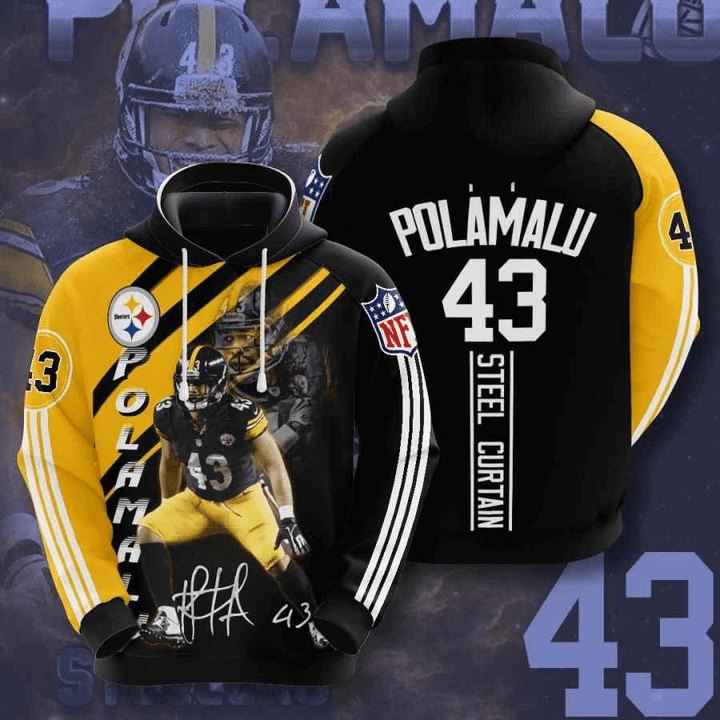 Pittsburgh Steelers Troy Polamalu Usa 1186 Hoodie Custom For Fans - NFL